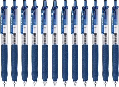 0.5mm Gel Pens Fine Point Smooth Writing Pens, Retractable Leather-Like Blue by STAGEEK