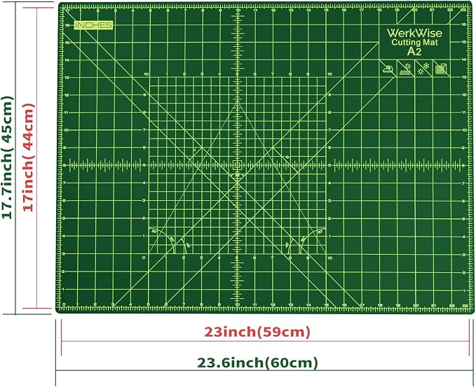 Thickness-Upgraded 18" x 24" Self Healing Sewing Mat, WerkWise Rotary Cutting - Image 4