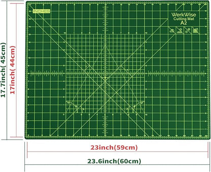 Thickness-Upgraded 18" x 24" Self Healing Sewing Mat, WerkWise Rotary Cutting - Image 4