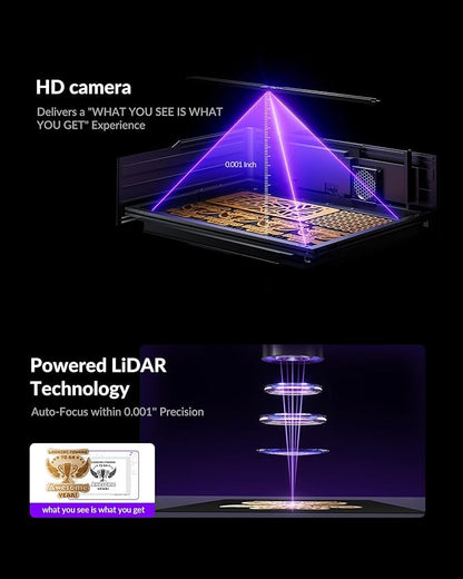 WECREAT Vision Pro 45W Laser Cutter and Engraver - Image 5