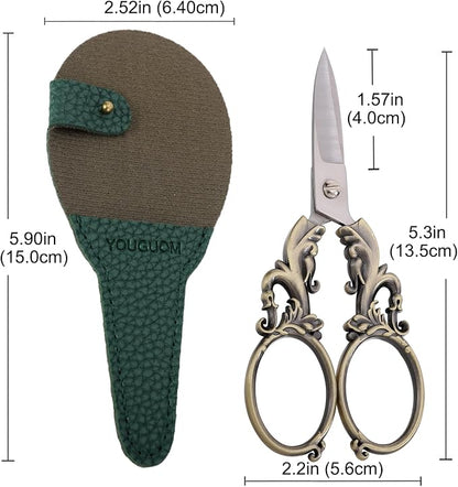Sewing Craft Scissors, 5.3in Bronze Big Handles - Image 6