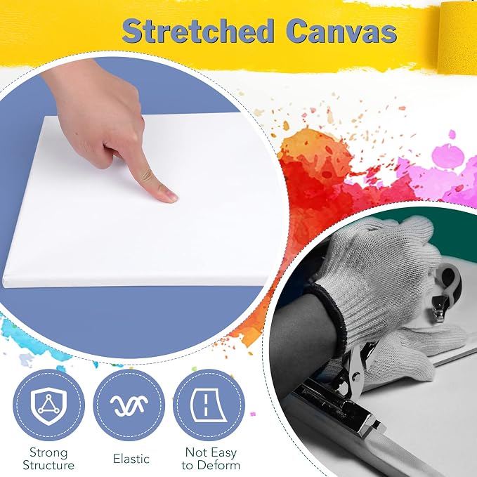 Stretched Canvases for Painting, Acid-Free Wood Frame Blank Canvas, Art Canvas - Image 3