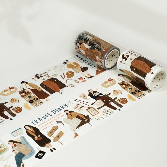 WT Pre-Cut Planner's Day 2 Washi Tape, Single Roll, Original Designs, - Image 5