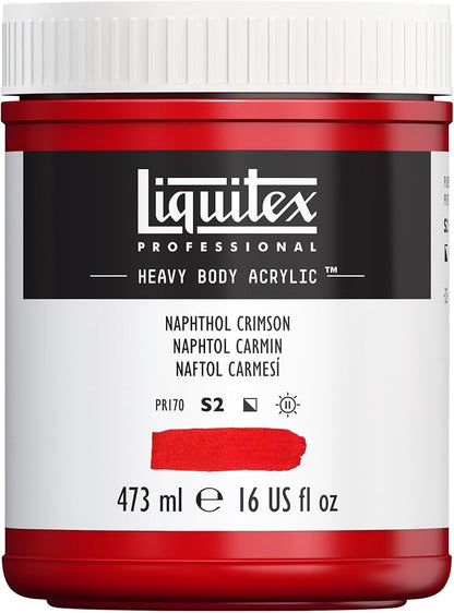 Liquitex Professional Heavy Body Acrylic Paint, 16-oz Pot, Naphthol Crimson by Liquitex