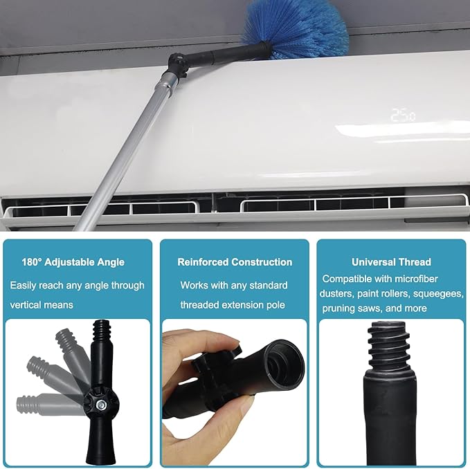 Rotatable Joint Angle Adaptor for Telescoping Extension Pole, Versatile for - Image 3