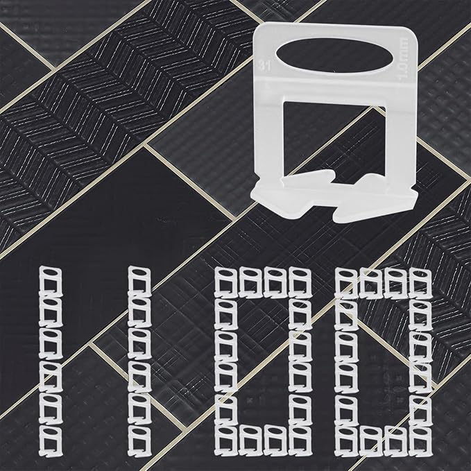 1100 Pcs Tile Leveling System Clips 1/32" by Unknown