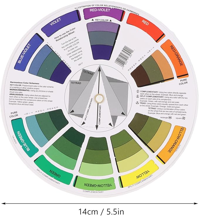 Pocket Color Wheel Chart, Double Sided Color Wheels - Image 8