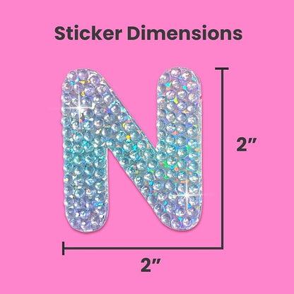StickerBeans® Rhinestone Alphabet Letter Sticker N - Image 4