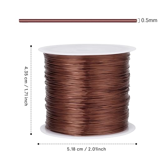262FT Jewelry Wire 24 Gauge Tarnish-Resistant Copper Beading Wires Roll Bulk - Image 3