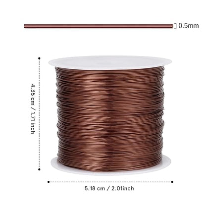 262FT Jewelry Wire 24 Gauge Tarnish-Resistant Copper Beading Wires Roll Bulk - Image 3