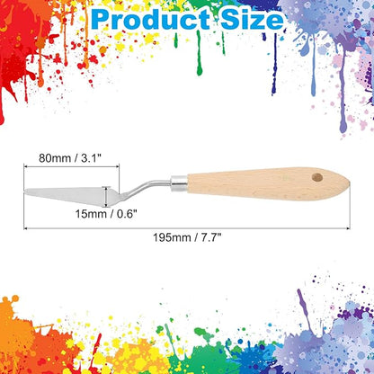 PATIKIL Art Spatula, No.7 15mm Stainless Steel Flexible Palette Knife Painting - Image 2