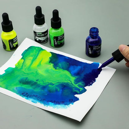 Mont Marte Acrylic Ink Premium 12pc x 20ml, Acrylic Inks - Image 2