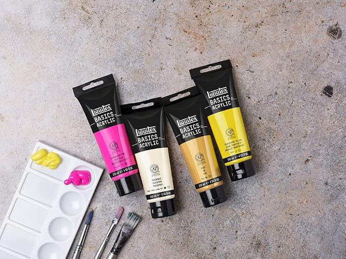 Liquitex BASICS Acrylic Paint, 118ml Tube, Ivory Black - Image 4