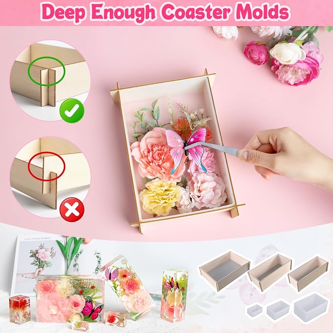 Large Resin Molds Silicone 6PCS Rectangular Cube Silicone Molds - Image 5