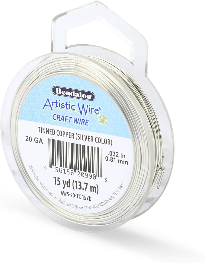 Artistic Wire, 20 Gauge Tarnish Resistant Tinned Copper Craft Wire, 15 yd by Unknown
