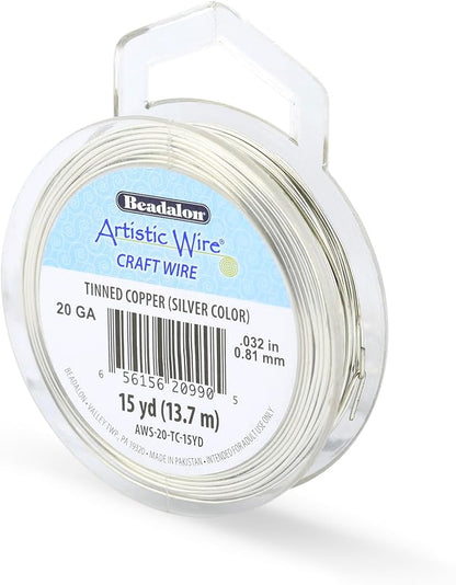 Artistic Wire, 20 Gauge Tarnish Resistant Tinned Copper Craft Wire, 15 yd by Unknown