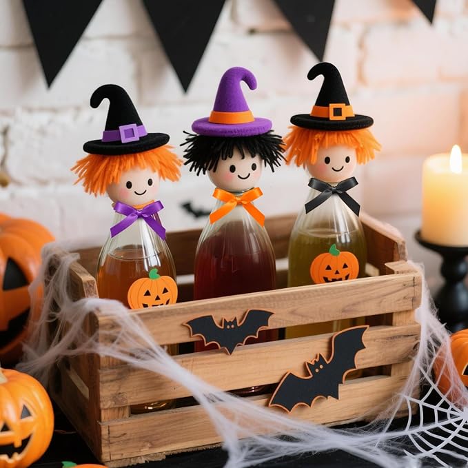 4 Rolls 200 Yards Halloween Ribbon, 3/8 Inch Polyester Satin Ribbon - Image 6