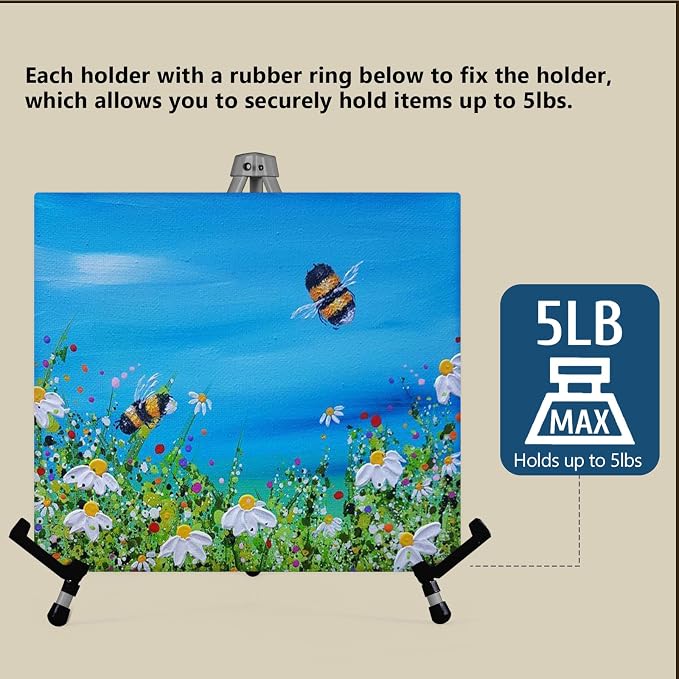 14" High Tabletop Instant Display Easel, Small Desktop Steel Easel Stand - Image 4