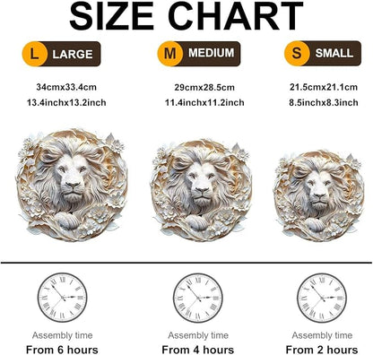 Wooden Puzzles Adults, 3D Paper Lion Wooden Puzzles 200 Pieces, Unique Animal - Image 7