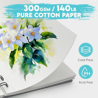KOVIEDE 100% Cotton Watercolor Paper Pad - Image 2