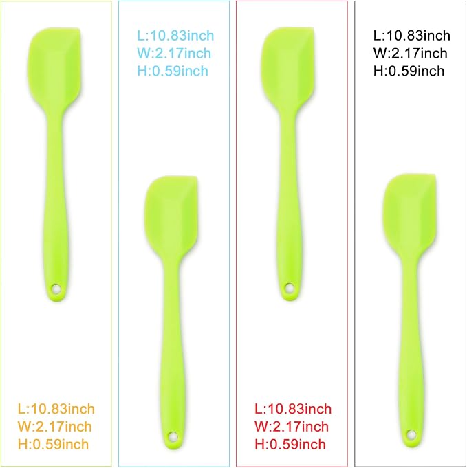 Silicone Spatula 4-piece Set, Heat-Resistant Non-stick Rubber Spatulas - Image 6