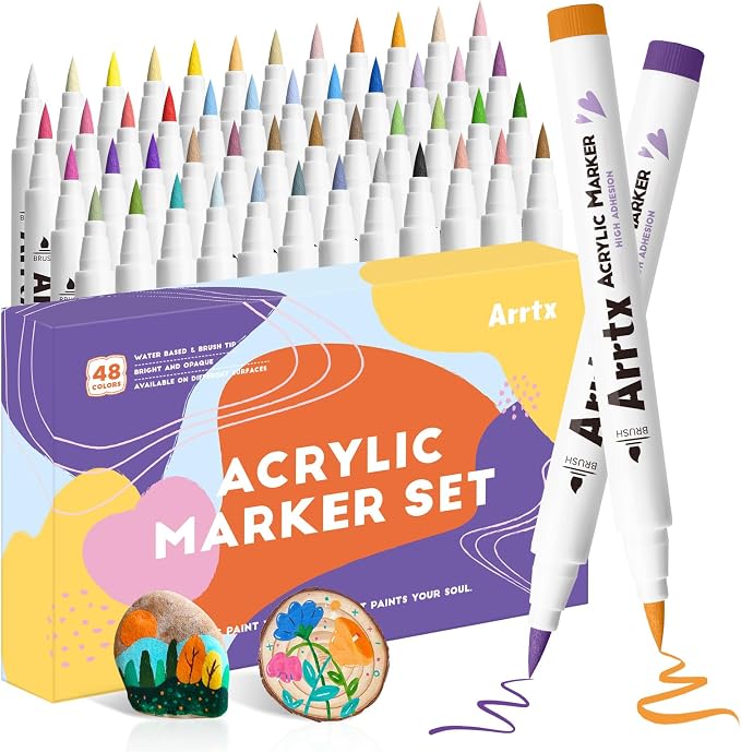 Arrtx 48 Colors Acrylic Marker, by Arrtx