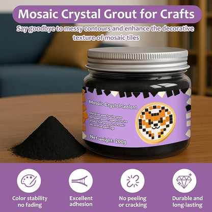 200g Mosaic Crystal Grout for Crafts, Mosaics Tile Tools, High Color Contrast - Image 5