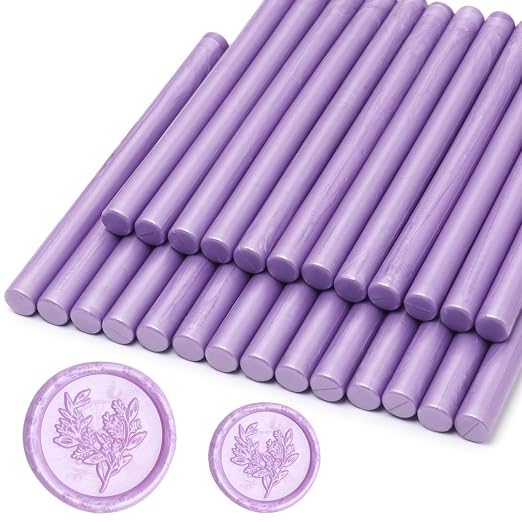 Lilac Purple Wax Seal Sticks 26pcs, Andotopee Glue Gun Wax Seal Sticks by Andotopee