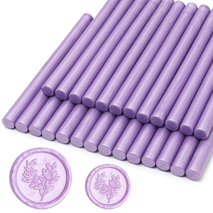 Lilac Purple Wax Seal Sticks 26pcs, Andotopee Glue Gun Wax Seal Sticks by Andotopee