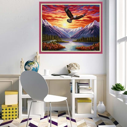 Disnesart Cross Stitch Stamped Full Embroidery Kits DIY 11CT Cotton Thread - Image 2