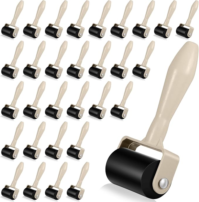 Frienda 30 Pcs Rubber Brayer Rollers 1.9 Inch Rubber Ink Roller by Frienda