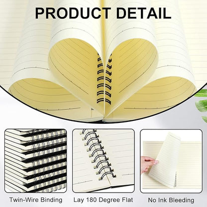 Yahenda 2 Pcs Spiral Notebook Bulk A5 Journal Lined 8.3'' x 5.5'' Writing - Image 3