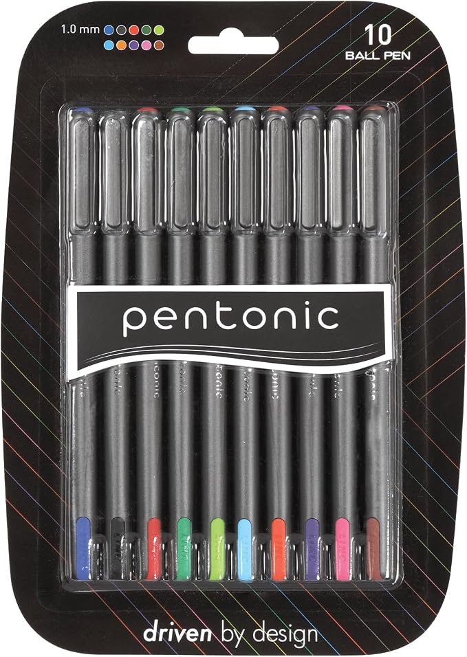 linc Pentonic Premium Ball Point Pen 1.0 mm Medium Point, Easy Flow Ink by LincPens