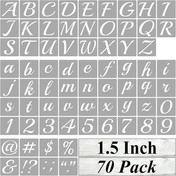 1.5 Inch Alphabet Letter Stencils by REOLAN