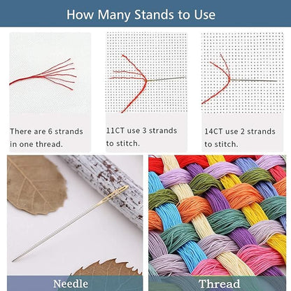 ZuoAnLF 4 Packs Stamped Cross Stitch Kits - Image 7
