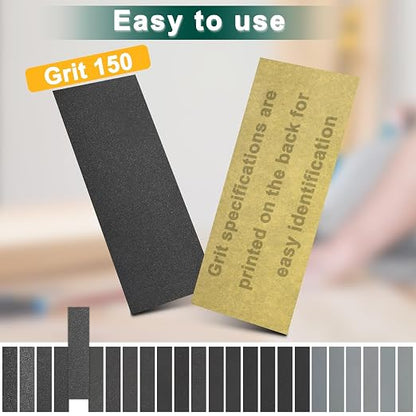 20PCS Sand Paper 150 Grit Sandpaper Sheets, 9 x 3.6 Inch Wet Dry Sandpaper - Image 3