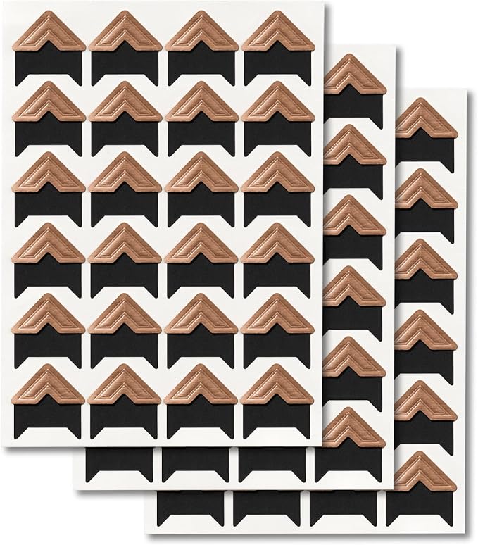 GOONAVI 15 Sheets 360 Pcs Rose-Gold Acid-Free Photo Corners Mounting Self by GOONAVI