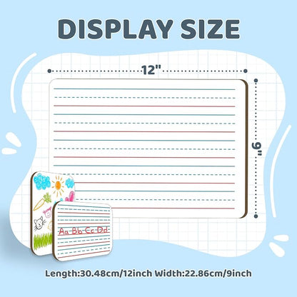 White Board Dry Erase Boards Classroom Pack Mini White Boards 9" x12” Double - Image 2