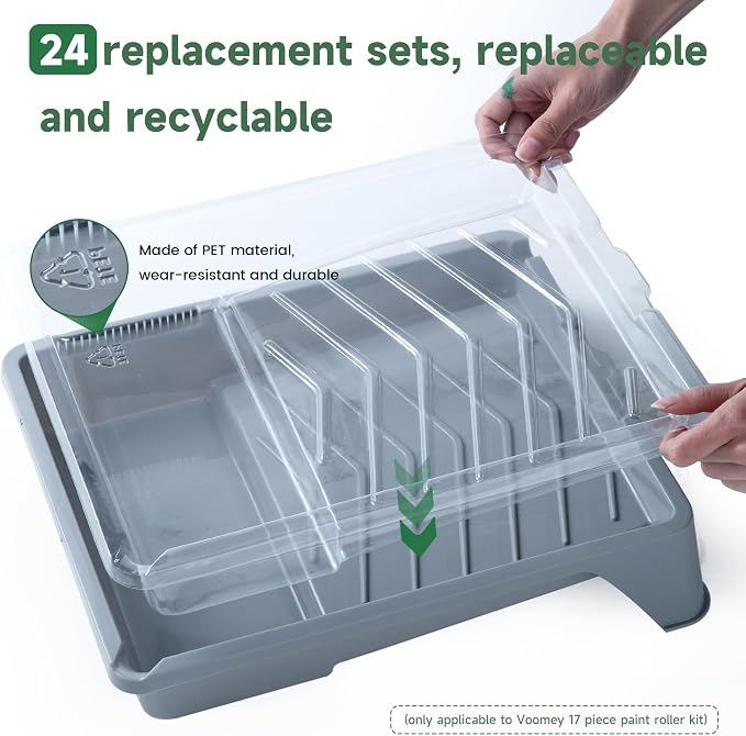 Voomey Paint Tray Liner Disposable, Paint Pan Liners, Leak-Proof & Easy Cleanup - Image 3
