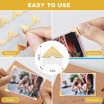 360 Pcs Photo Corners for Scrapbooking, Acid Free Picture Corners Self-Adhesive - Image 7