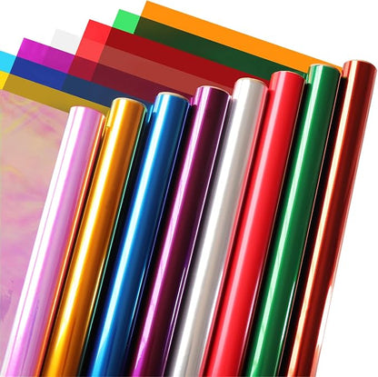 SYOGUA 8 Rolls Colored Cellophane Wrap, Extra Wide Cellophane Roll Transparent - Image 7
