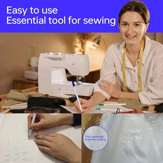 12 pcs Water-Erasable Fabric Pen Set - Image 6