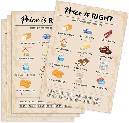 QUPT 90th Birthday Party Games, Price is Right Games, Birthday Party Supplies by QUPT