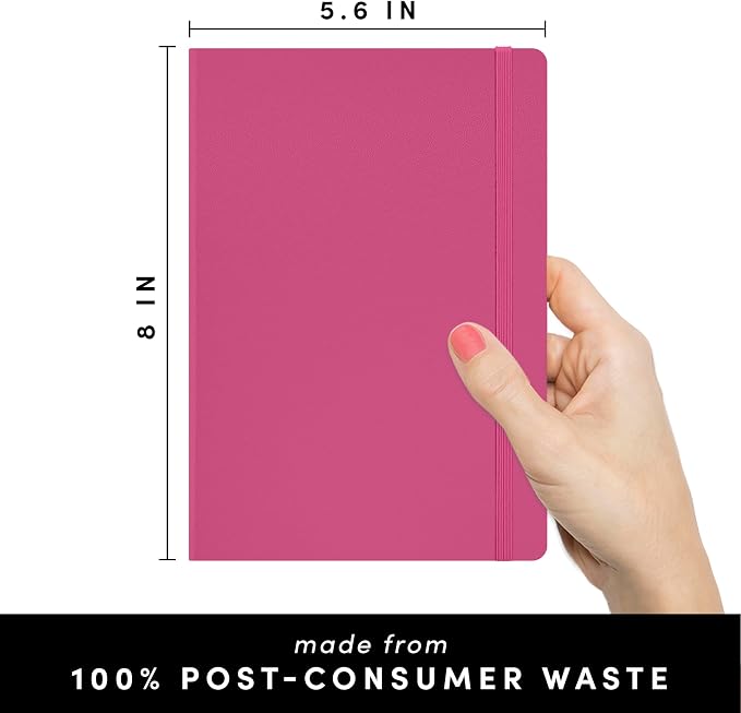 PAPERAGE Recycled Blank Journal Notebook, 160 Pages, Medium 5.6 in x 8 in - Image 2