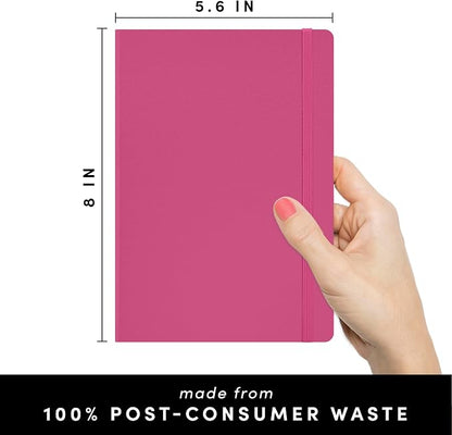 PAPERAGE Recycled Blank Journal Notebook, 160 Pages, Medium 5.6 in x 8 in - Image 2