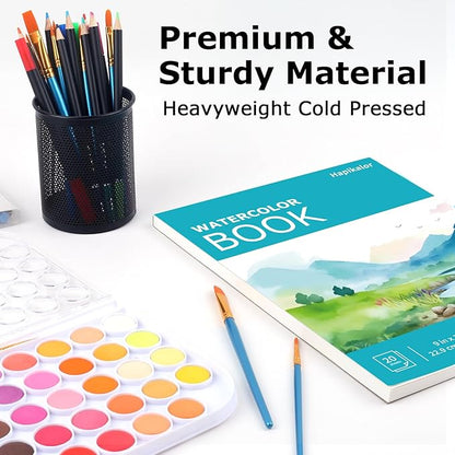 Hapikalor 8.5"x11" Watercolor Paper Pad, 140lb/300gsm Artist Painting Drawing - Image 4