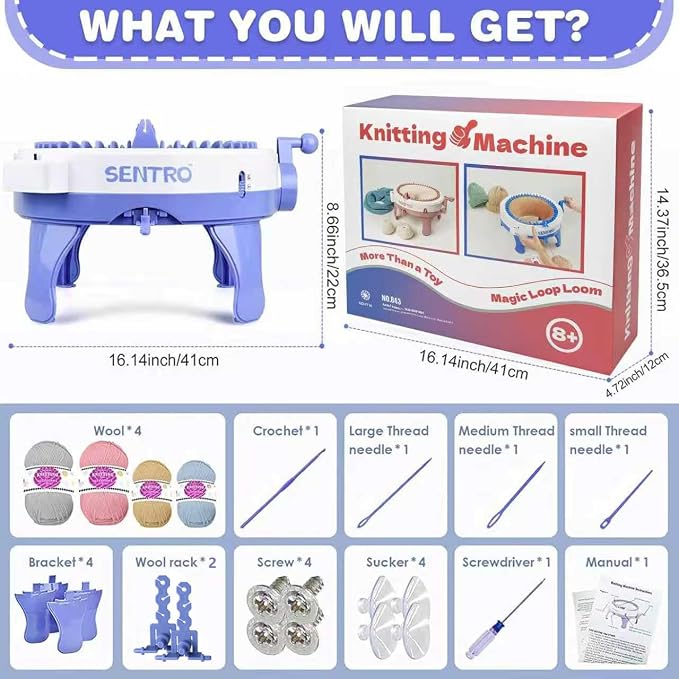 SENTRO Knitting Machines 48 Needles, Smart Knitting Crochet Machine, Knitting - Image 5