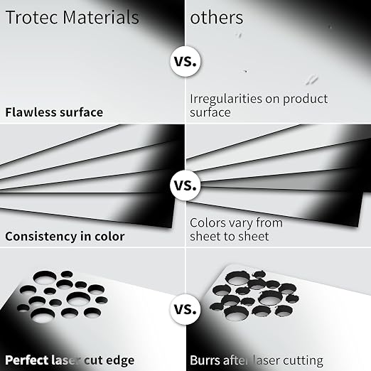 Trotec | Metallic Looking Acrylic Sheet | 12"x24"x1/16, Name Plate | USA Made - Image 4