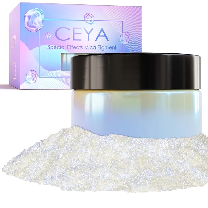 Ceya Interference Mica Powder, 1.8oz/ 50g Ghost Blue Chrome Nail Powder by CEYA