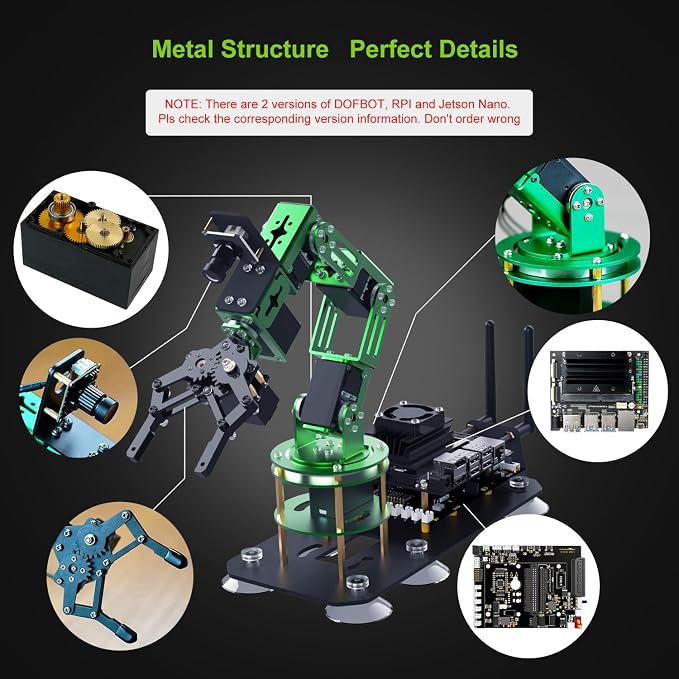 Yahboom Robot Arm for Jetson Nano 4GB 6-DOF AI Robotic Hand for Adults App - Image 2